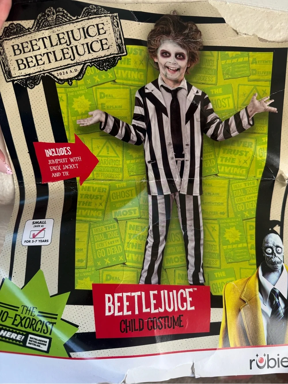 Kids Costume - Black & White Striped Jacket and Jumpsuit